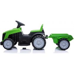 Azeno Traktor med släp, grön 6V