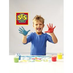 SES Fingerfärg till barn 4 x 145 ml