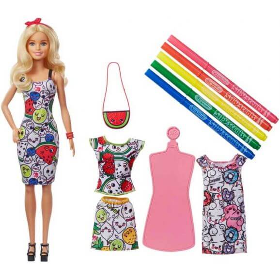 Barbie Docka Crayola Color Pennor GGT44