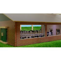 Kids Globe cow shed with milking parlour 75x60x26,5cm, 1:32