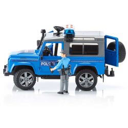 Bruder Polisbil Land Rover Defender med polisman 02597
