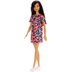 Barbiedocka Lila Klänning Med Hjärtan