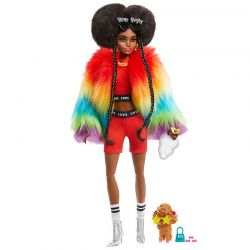 Barbie Rainbow Coat with Pet Poodle