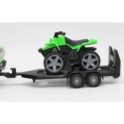 Kids Globe Leksaksbil Pick-Up med släp och fyrhjuling 1:24