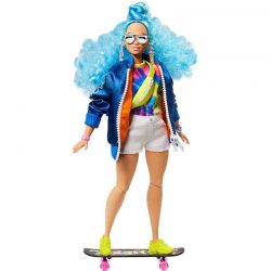 Barbie Extra Blue Curly Hair With Bomber Jacket Nr 4