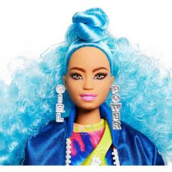 Barbie Extra Blue Curly Hair With Bomber Jacket GRN30