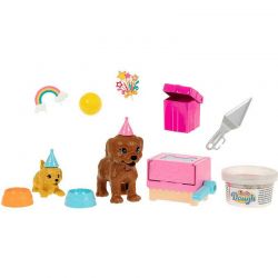 Barbie Puppy Party med valpar och leklera