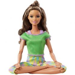 Barbie Made To Move Wavy Brunette Hair Wearing Athleisure-wear GXF05
