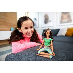 Barbie Made To Move Wavy Brunette Hair Wearing Athleisure-wear GXF05