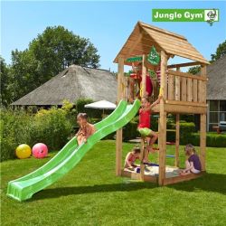 Jungle Gym Cabin lektorn komplett inkl. rutschkana