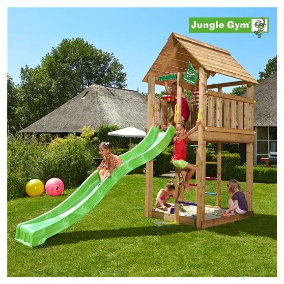 Jungle Gym Cabin lektorn komplett inkl. rutschkana