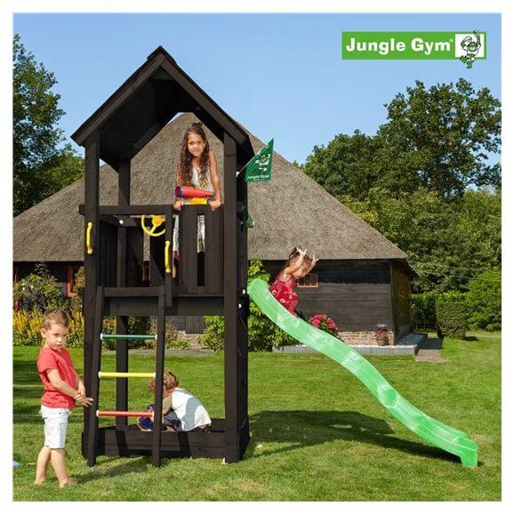 Jungle Gym Club lektorn komplett inkl. rutschkana, grundmålat svart