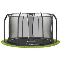 Studsmatta Royal Baseground Ø427 cm med nät svart SALTA