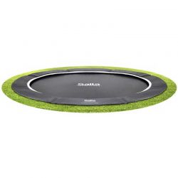 Studsmatta Excellent Ground Ø427 cm med nät svart SALTA