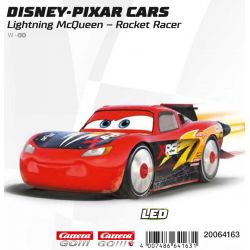 Carrera Go Pixar Cars Lightning McQueen Rocket Racer Bilbane bil LED-Ljus - 1:43