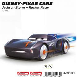 Carrera Go Bil Disney Pixar Cars Jackson Storm Rocket Racer LED-Ljus - 1:43