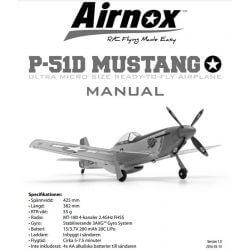 Radiostyrd Flygplan Airnox Mustang P-51D Gyro RTF