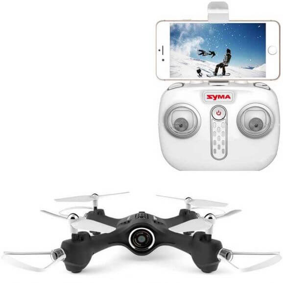 Syma Radiostyrd Drönare X23W WiFi med kamera Svart