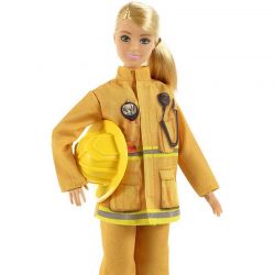 Barbie Brandman med hund och brandsläckare