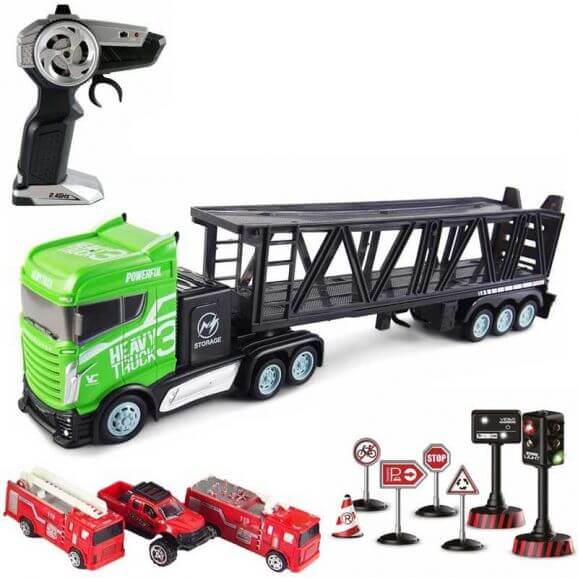 Radiostyrd Lastbil Autotransporter 2,4 Ghz
