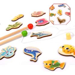 Tooky Toy Fiskespel i trä med magneter