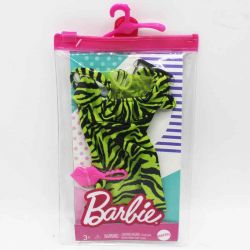 Barbiekläder dress med glasögon och väska