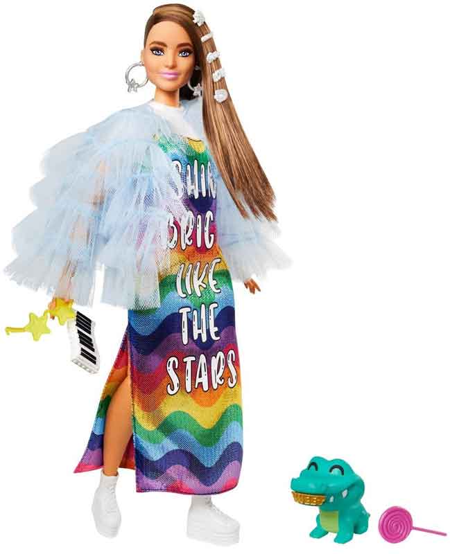 Barbie Extra Doll Rainbow Dress