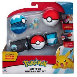 Pokemon Clip N Go Belt Set - Squirtle, Poke Ball och Dive Ball