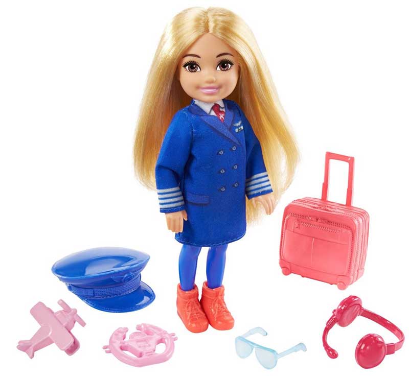 Läs mer om Barbie Chelsea Pilot Karriär Docka