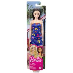 Barbie Entry Docka med en blå klänning med fjärilsmönster
