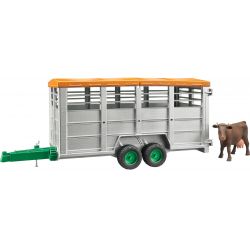 Boskapsvagn trailer med 1 st ko. Bruder.