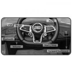 Elbil Audi R8 Vit Einhell Version Jamara 18 volt