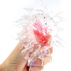Genomskinlig Squeeze boll med trådar tentakler
