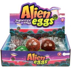 Klämboll Alien Egg med svarta pärlor