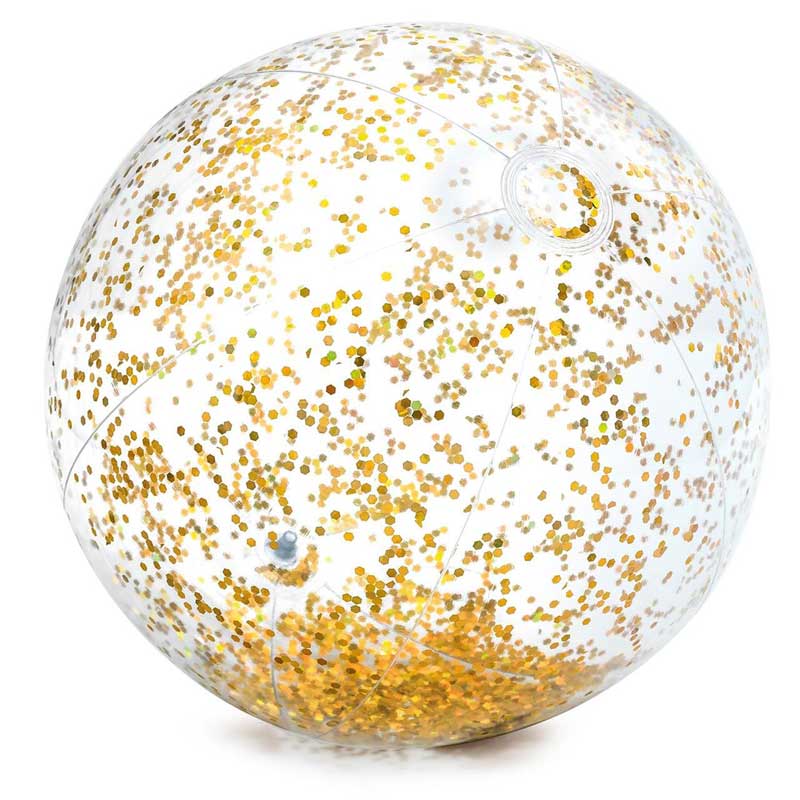Badboll Glitter Guld 51 cm Intex