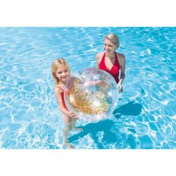 Badboll Glitter Guld 51 cm Intex