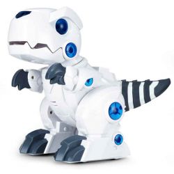 Robot Dinosaurie IR-Styrd Vit Rastar