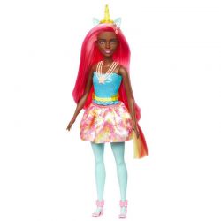 Barbie Core Unicorn Rosa hår med slingor