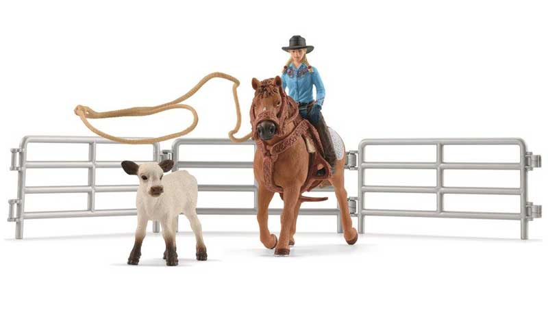 Läs mer om Schleich Cowgirl Team Roping Fun 42577