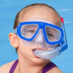 Snorkelset Cyklop Blå till barnens vattenlek Bestway