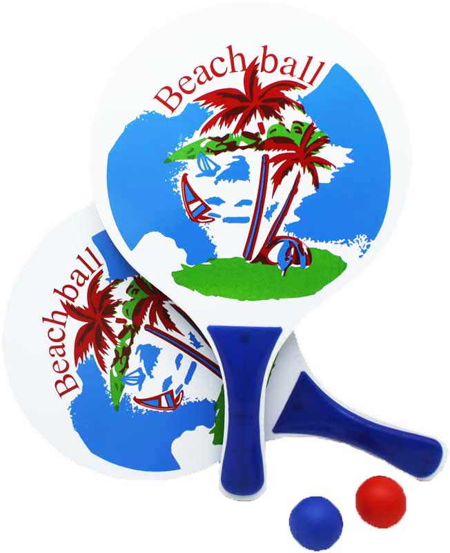 Läs mer om Strandtennisset Beach Ball Set till barn