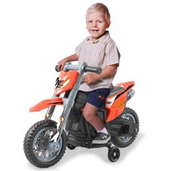 Elmotorcykel barn Power Bike Orange - 6 volt