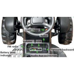 Eltraktor Rosa Super Load med vagn 12 volt Jamara
