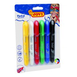 Ansiktsfärg vridbara pennor med 6 färger